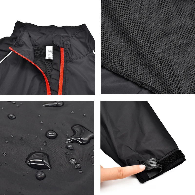 WOSAWE Reflective Men Cycling Jacket Windproof Waterproof Mountain Bike MTB Wind Coat Running Riding Bicycle Windbreaker cycling jacket,cycling clothes,reflective jacket