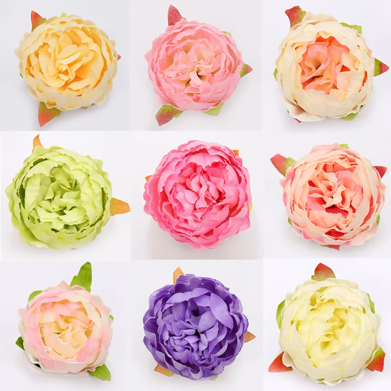 1/10pcs Simulated Rose Peony Silk Multicolor Flowers Bouquet Decor Wedding Home 