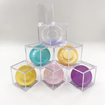 

Transparent Square Lash Box Empty Clear Mink Lashes Packaging with Trays Holder