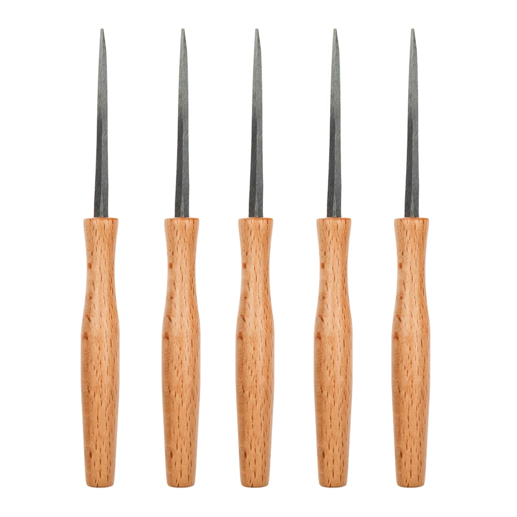

5pc Piano Tuning Tool Awl Repairing Maintenance Tools 1.2cm Maple Handle