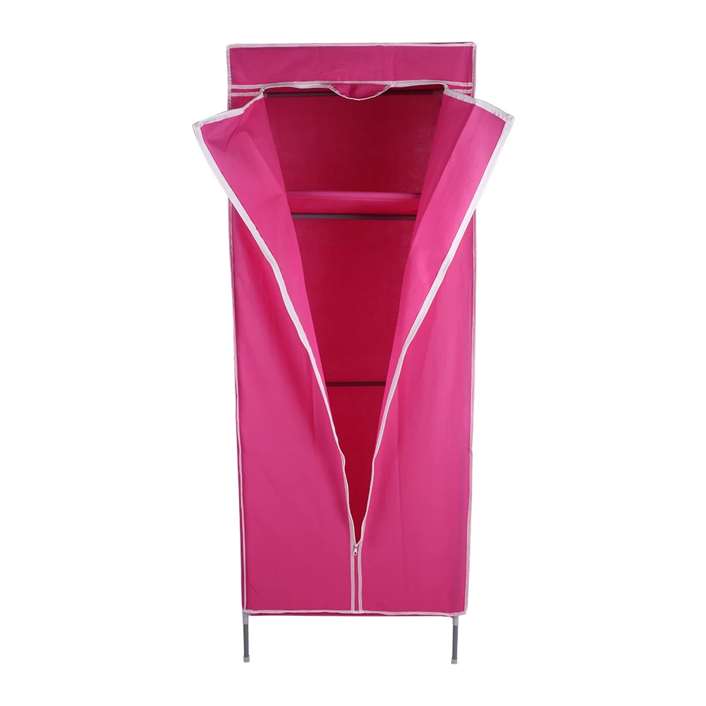 Single Fabric Canvas Wardrobe Storage Cupboard Kid Bedroom Shelves
