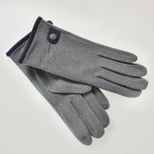 Сенсорный экран для женщин перчатки зимние теплые флисовые выстроченные перчатки для смартфонов варежки розовый черный серый