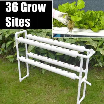 

Ladder Soilless Cultivation Pipe Planting Rack Hydroponics System Balcony Planting Machine 36 Holes Pipe Vegetable Planting Rack
