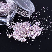 5 г Хамелеон голографические золотые кусочки фольги лазерные фиолетовые Блестки для ногтей зеркальная пудра для ногтей блестящие хлопья