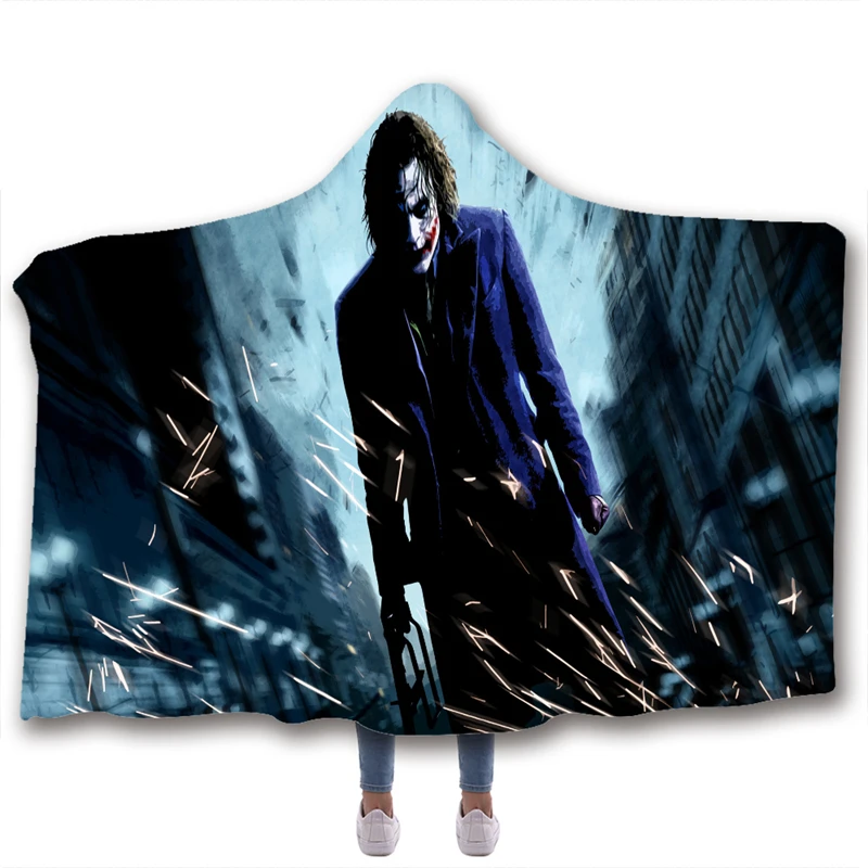 Отряд Самоубийц Харли Куинн с капюшоном одеяло для кроватей шерсть плюс бархатный теплый диван Кемпинг мягкое Флисовое одеяло s и кидает - Цвет: picture color