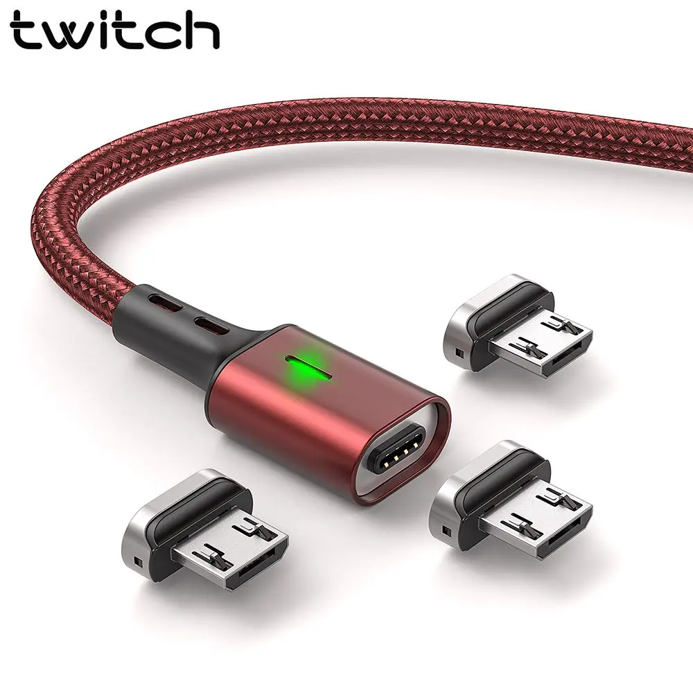 Магнитное зарядное устройство Twitch T03 Micro USB кабель для Xiaomi Huawei Samsung Быстрая зарядка