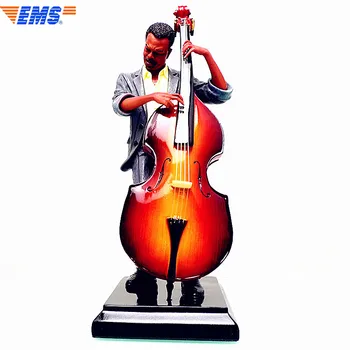 

31.5cm Double Sales Bass Sculpt Bust Famous Music Figure Statue Colophony Crafts Home Decoration Jazz Musician Souvenir L2731