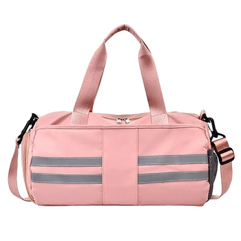 

AUAU-Fitness Travel Bags Dry Wet Handbags Women Luggage Bag with Shoes Pocket Traveling Big Bag