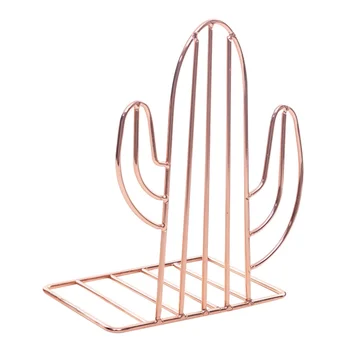 

Iron Wire Metal Bookends Cactus Design Decorative Book Holder Stand Rack For Home Office Library School Study Decoration
