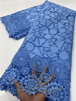 

XIYA African Lace Fabric 2020 High Quality Lace French Lace Fabric Stones Nigerian Milk Silk Lace Fabrics For Dress QF3513B-4