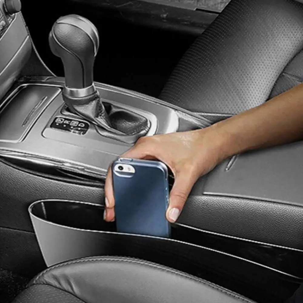 

Multi-function Car Seat Gap Anti-leakage Sundries Box Car Mobile Trash Bin Car Gap Storage Box Ar Seat Gap Organizer With Holder