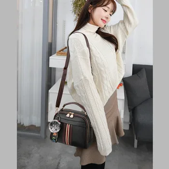 

Women Fashion Hairball Shoulder Bags Luxury Handbag Designer Casual Crossbody Bag Tassel Bolsa Female Messenger Bag Party Purses