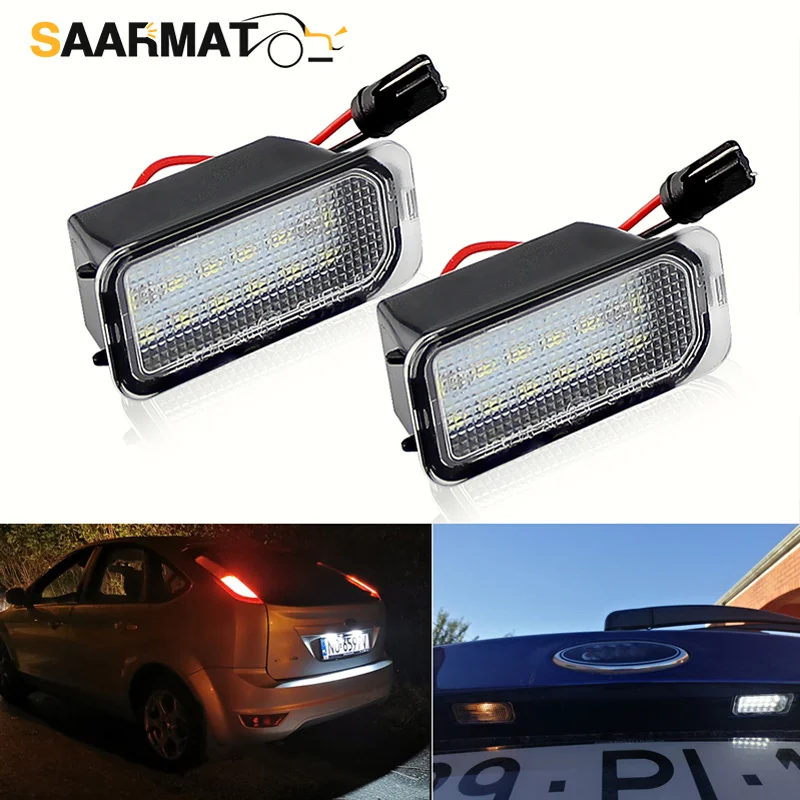 2X Luce Targa Auto Led Per Ford Focus Mk Ii Fiesta Mk Vii Mondeo Mk Iv Kuga S-Max 2008-2019