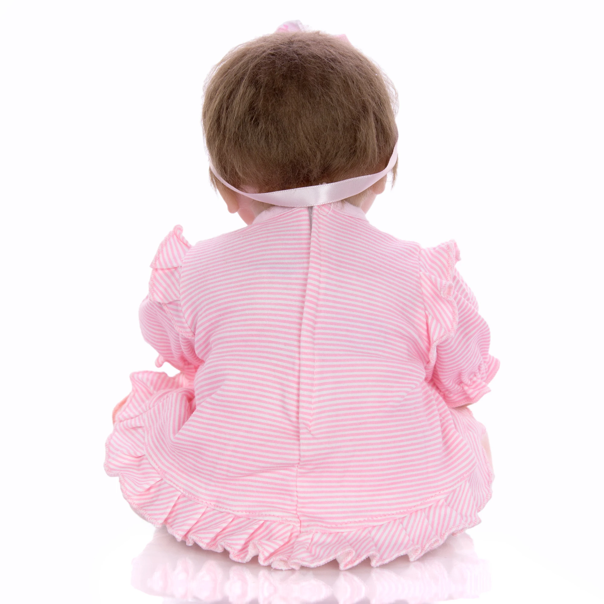 KEIUMI мягкая силиконовая кукла Reborn Baby Girl 17 дюймов Кукла Reborn Dressup DIY игрушки для детей развивающий подарок с 2 одеждой