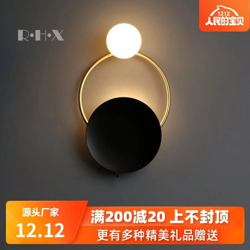 

loft wandlamp glass ball dining room bedside aisle bedroom lamp wall lights for home