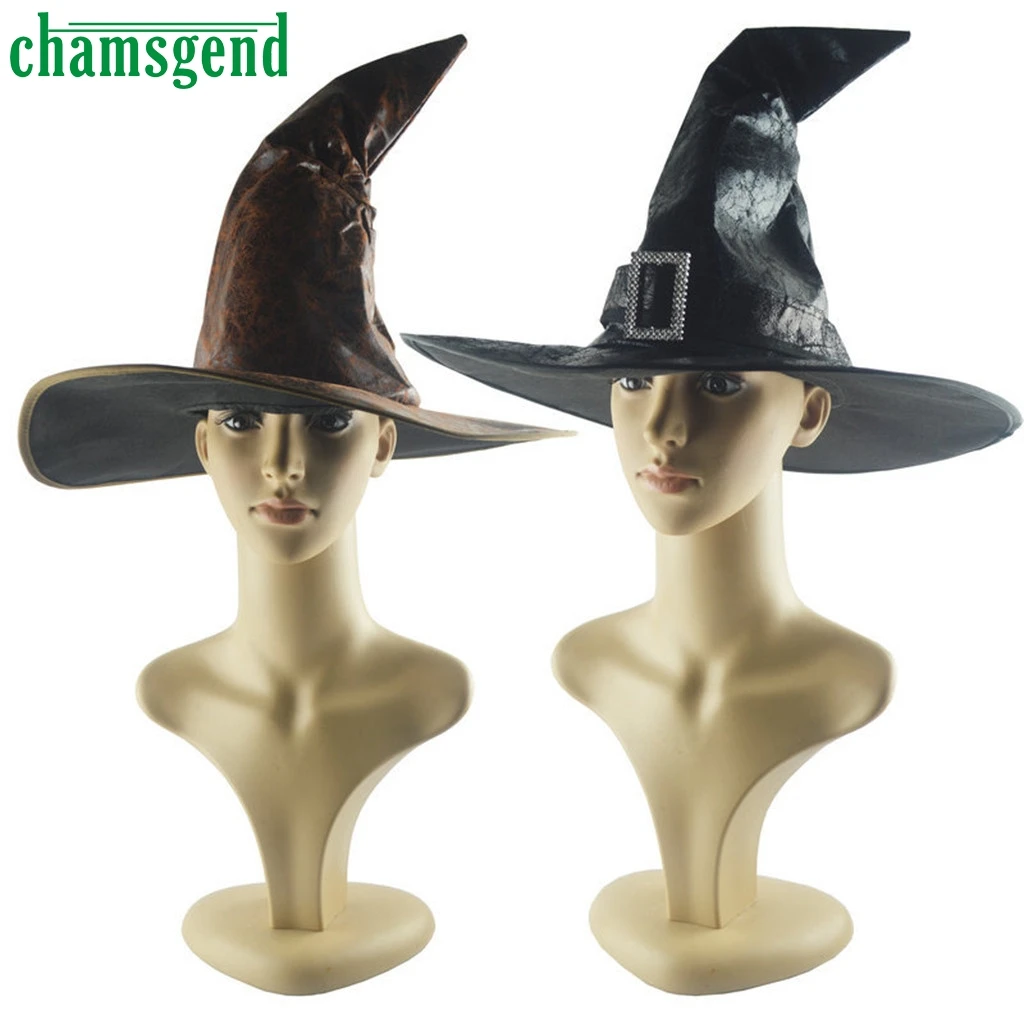 

CHAMSGEND Witch Hats Masquerade Ribbon Wizard Hat Party Halloween Costume Accessory Hat Props Adult Cosplay Party Dress Decor #4
