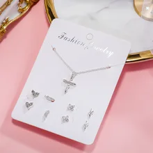 Япония и Южная Корея Мода геометрическое ожерелье серьги набор Женская современная мода ювелирные изделия набор опт