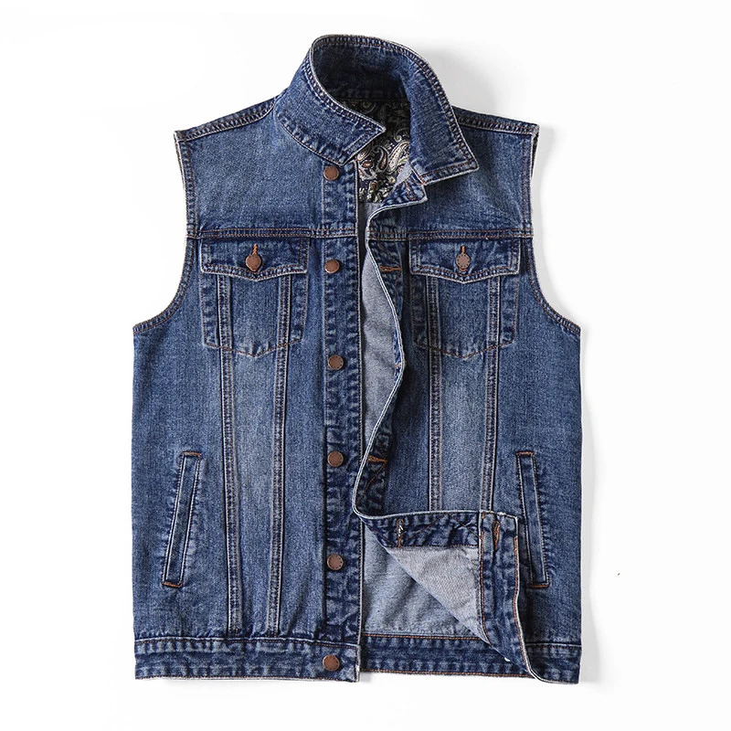 Men Military Denim Vest fashionable vests sleeveless vests sleeveless vest