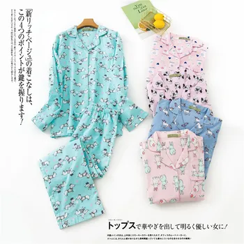 

Women Autumn Cartoon Flannel Long Sleeves Cute Large Version Fat Pajamas Winter Cotton Loungewear Fleece Plus Size Pijama Mujer