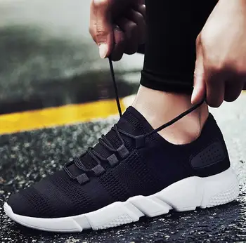 

Casual Fashion print Men's dad Sneakers Flying Weaving Mesh Breathable Men Shoes Outdoor tenis Footwear