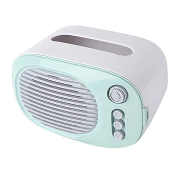 

Creative Tissue Box Living Room Coffee Table Drawer Boxes Radio Retro