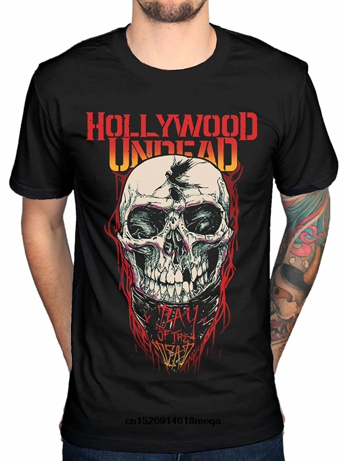funny t shirts Cheap Men T Shirt Fashion Men's T-Shirt Hollywood Undead Day of The Dead Skull T-shirt | Мужская одежда