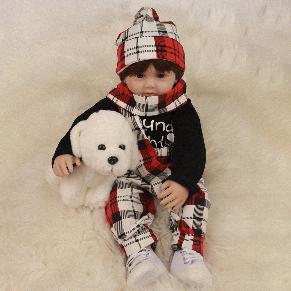 So Truly Like 24Inch Bebe Reborn Baby Dolls Soft Silicone Stuffed Dolls Cloth Body 60CM Newborn Reborn Babies For Kids Xmas Gift