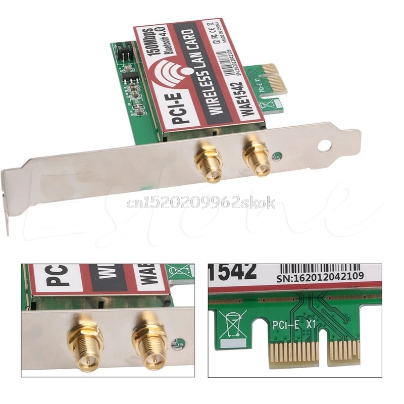 Bluetooth 4,0 Беспроводная 50 м PCI-E PCI Express карта wifi сеть LAN Ethernet NIC