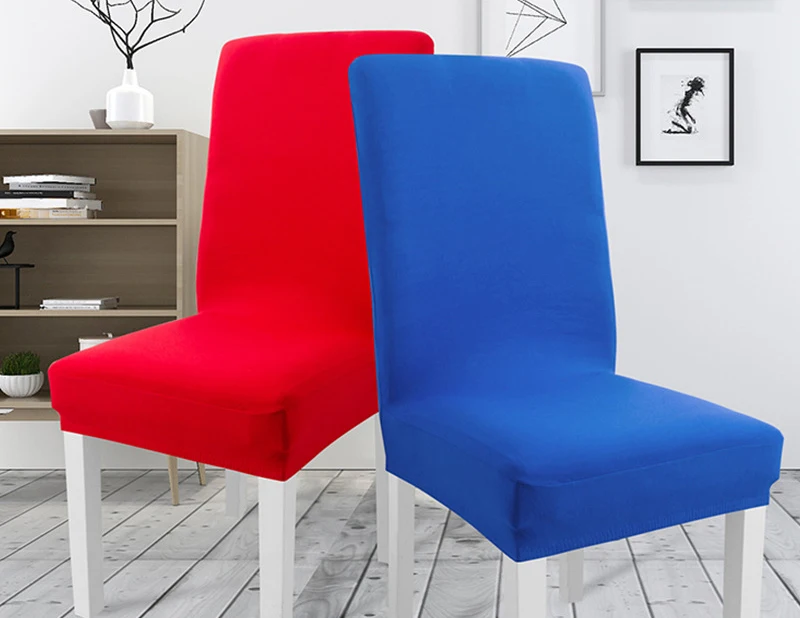 Housse de chaise,Housses de chaises Jacquard solides, en Spandex, pour