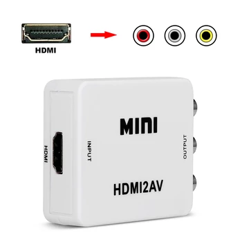 

SOONHUA HDMI Converter Mini HDMI To AV Signal Converters Digital HDMI To RCA Composite Video Audio AV CVBS Adapter Converter