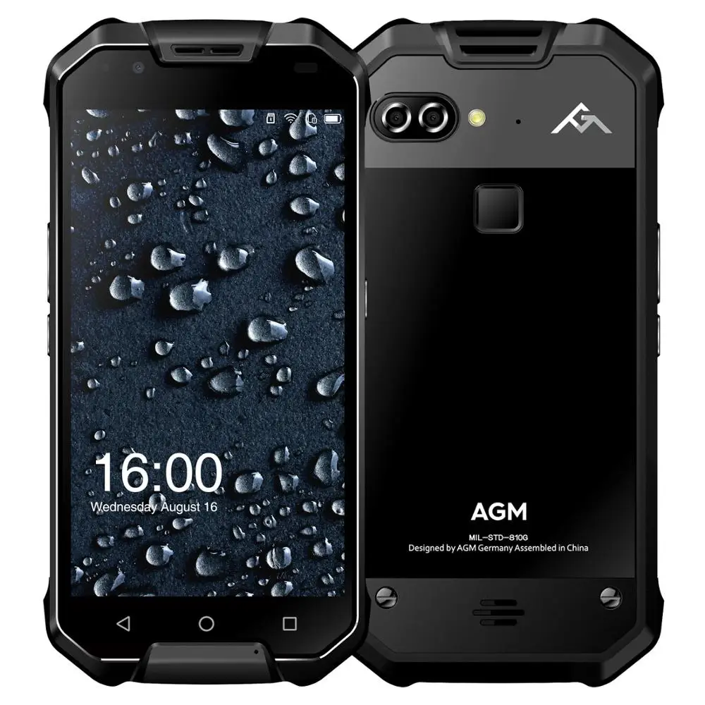 AGM X2 4G Android 7 1 IP68 водонепроницаемый смартфон NFC 6G + 64G/128GB 5 дюймов Быстрая зарядка