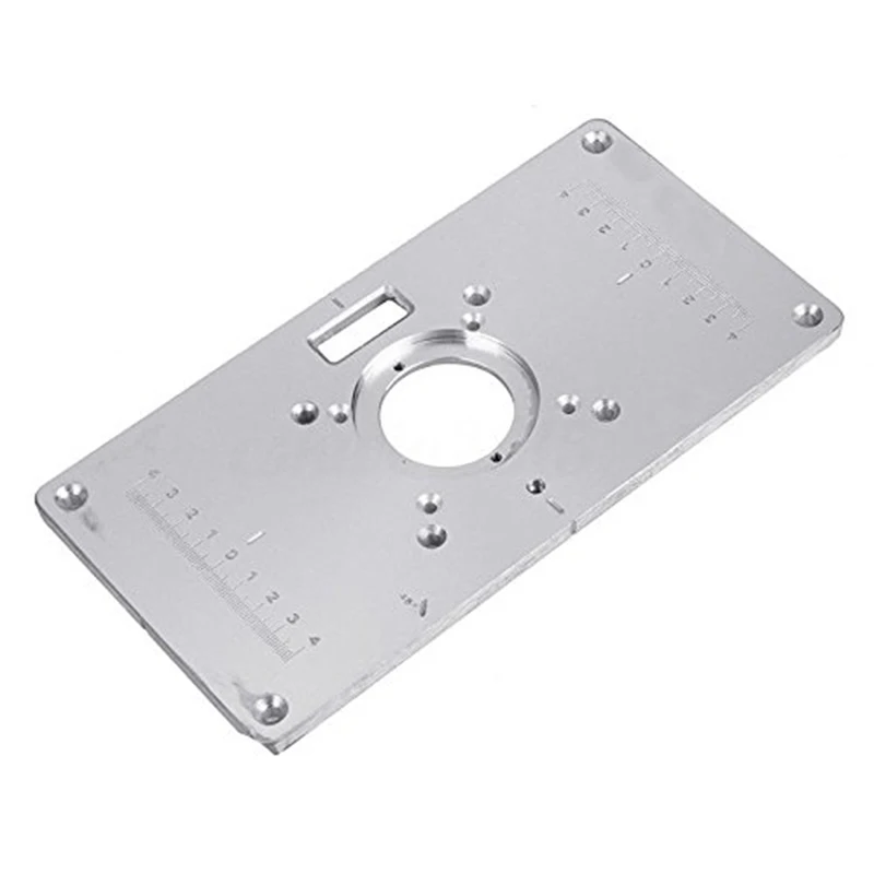  Router Table Plate 700C Aluminum Router Table Insert Plate + 4 Rings Screws for Woodworking Benches