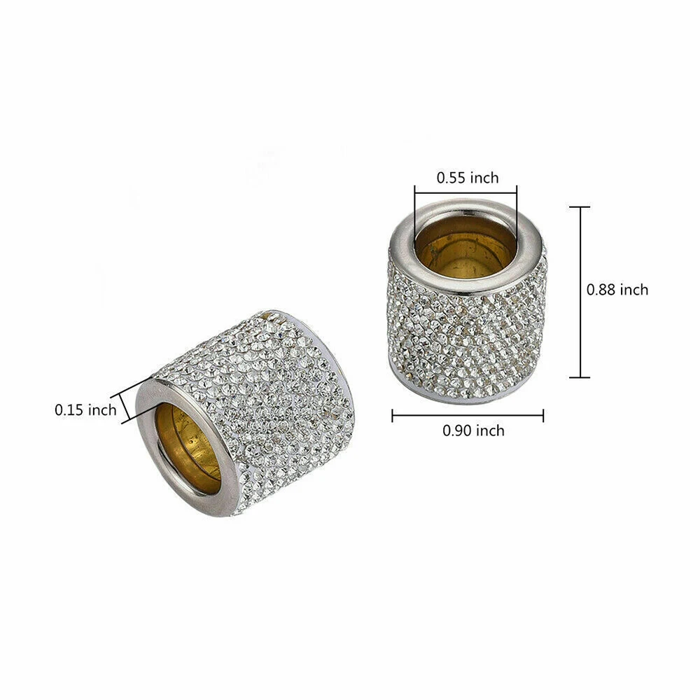 

Rhinestone Car Interior Headrest 2Pcs Car Seat Crystal Headrest Decor Ring Collars Girls Rhinestone Diamond Accessories