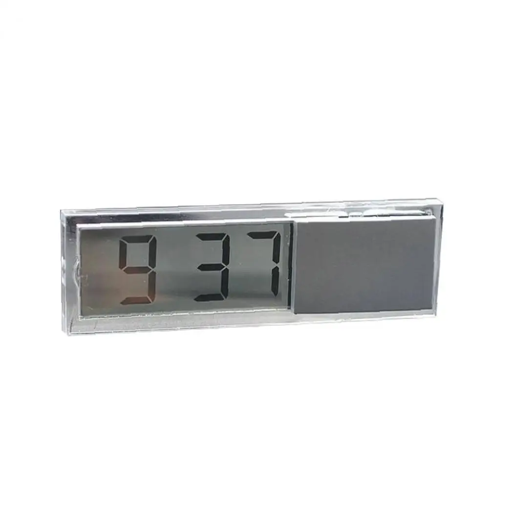 

Silver Car Electronic Digital Clock with Transparent LCD Display Suction Cup