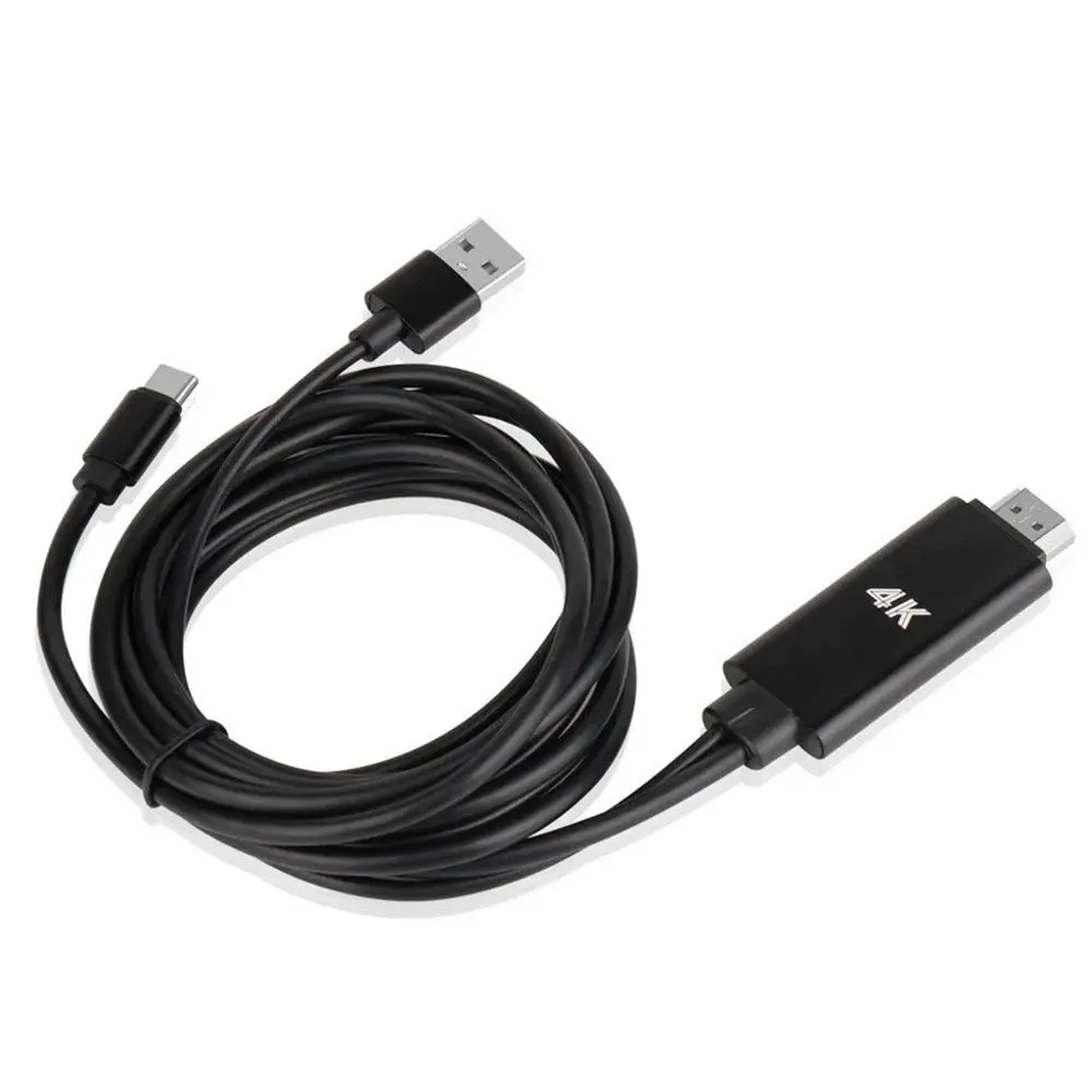 Кабель 1,8 м с разъемом типа C и HDMI 4K HD tv Цифровой AV адаптер для samsung Note 10/10+/Plus#809 - Цвет: A