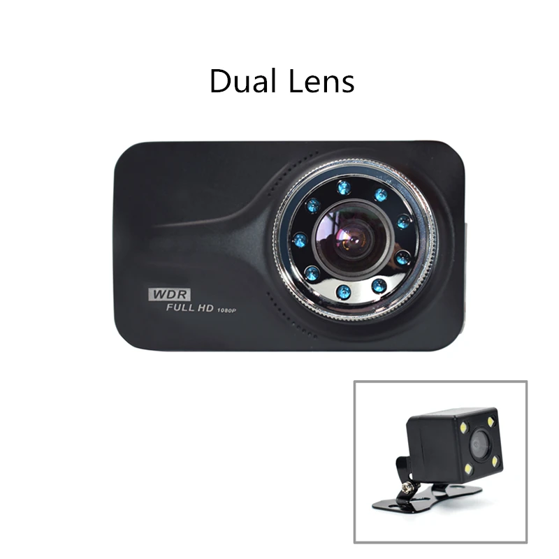 Dual Lens Vikewe Автомобильный видеорегистратор камера Full HD 1080P видеорегистратор на 170 градусов видео регистраторы для автомобилей ночного видения g-сенсор видеорегистратор - Название цвета: Dual Lens