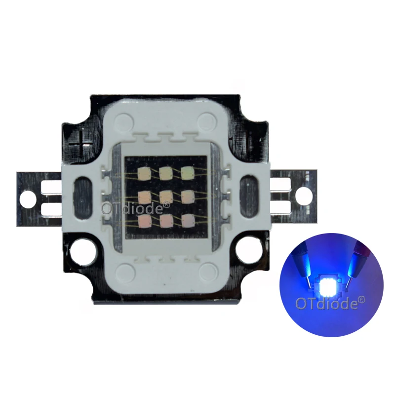 1PCS 10W UV High Power Light Chip lamp fishing LED purple Diode 395nm 385nm 350mA 27-32V for uv glue curing light