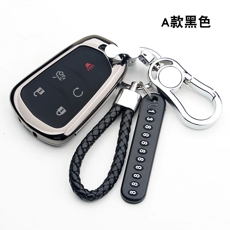Zinc alloy Remote Smart Key Cover Fob Case Shell For Cadillac ATS CT6 CTS DTS XT5 Escalade ESV SRX STS XTS ELR - Название цвета: C