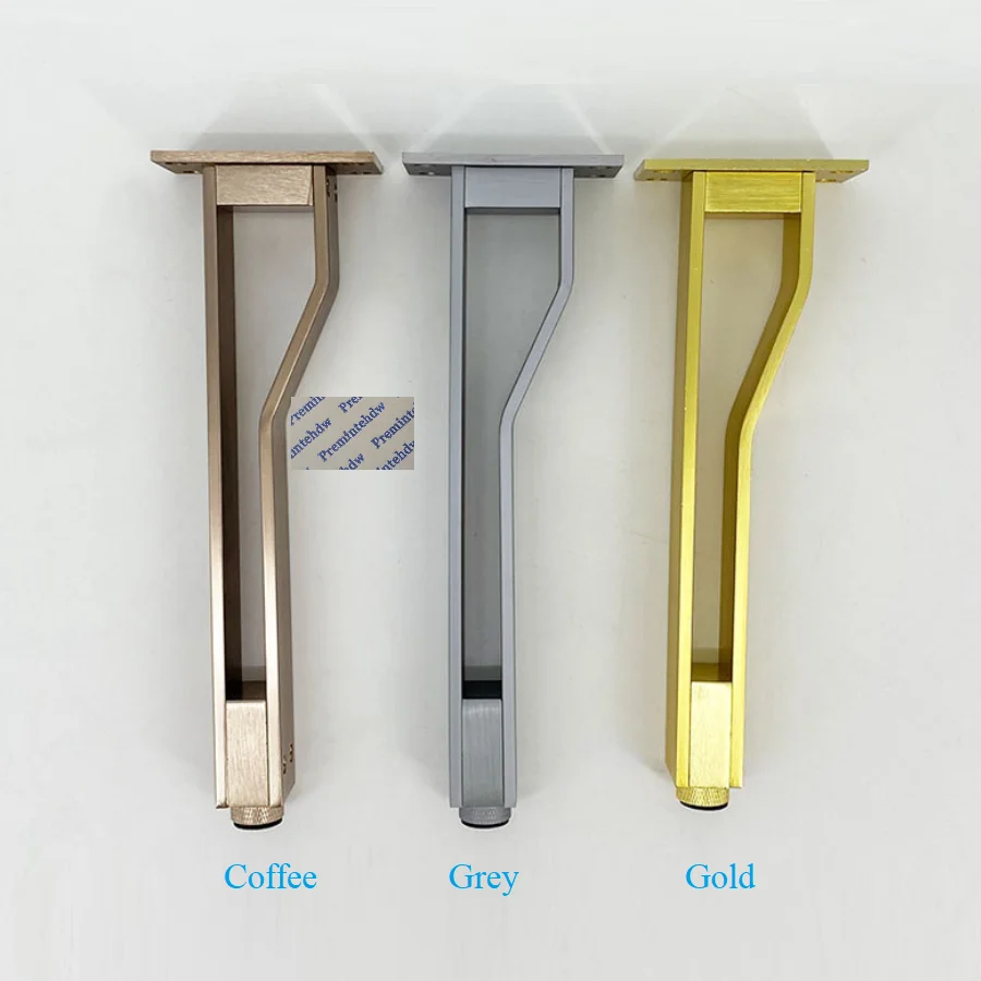 4Pcs H25CM Aluminum Alloy Furniture Cabinet Cupboard Closet Leg With Leveling Feet Gold Grey Coffee