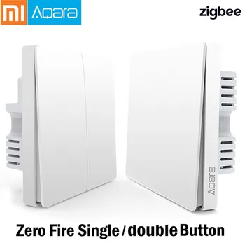 

Aqara ZigBee Neutral Line Type Remote Control Smart Wall Switch Mi Home Light Controller Intelligent Wall Switch Single Double