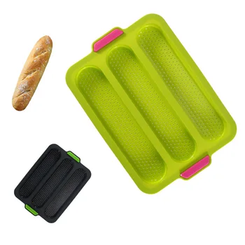 

Silicone Form Foldable Muffin Toast Cake Baguette Mould Black Silicone Bread Mold Form 5 Dent Bread Mold Baking Tool