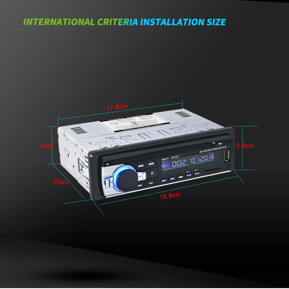 1 Din автомагнитола автомобильный стерео плеер 12v Bluetooth автомобильный аудио FM SD USB MP3 плеер