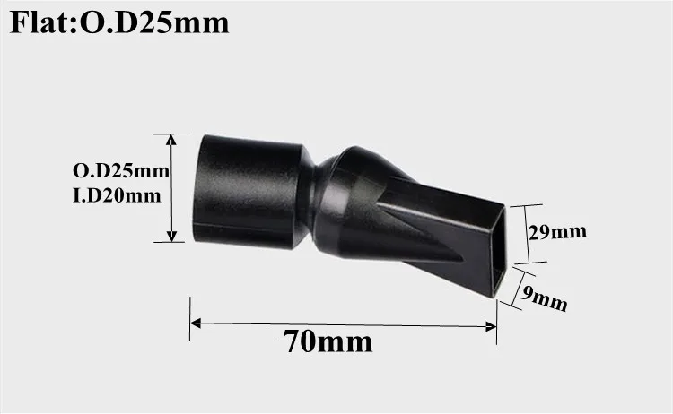 1Pc O.D20~32mm Aquarium Duck Bill Flat Spout Nozzle Fish Tank Adjustable Return Pipe Fitting Water Pump Water Outlet Accessories 