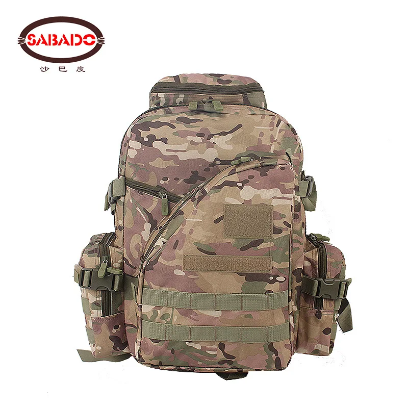 

Outdoor Backpack Mountaineering Bag Shoulder Travel Backpack Multi-functional Waterproof 40L Large-Volume Camouflage Army Fans B