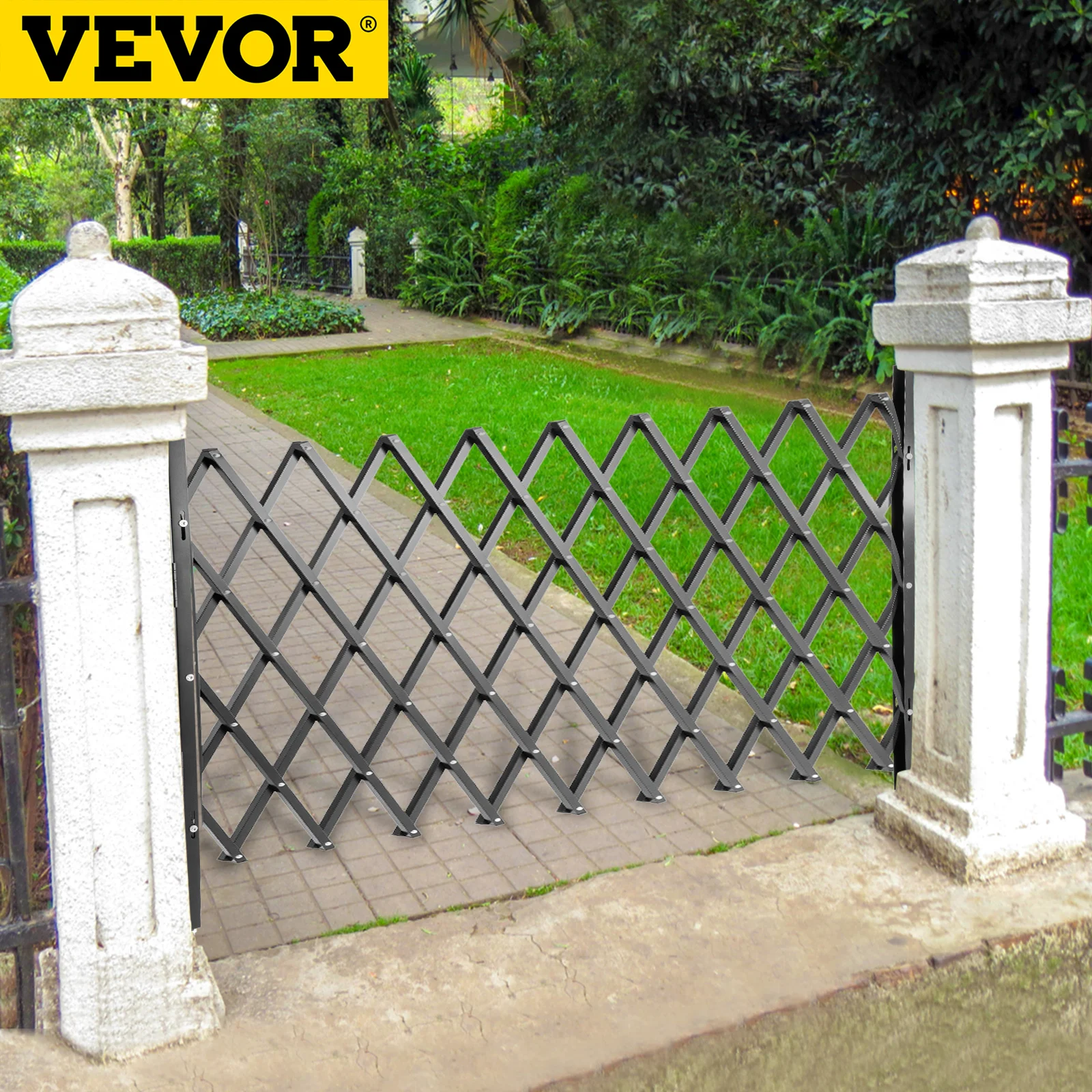 Vevor Single Folding Security Gate 1.5-2m X 1.22-3.66m Folding Door Gate  Steel Accordion Flexible Expanding Security Gate Black - Doors - AliExpress