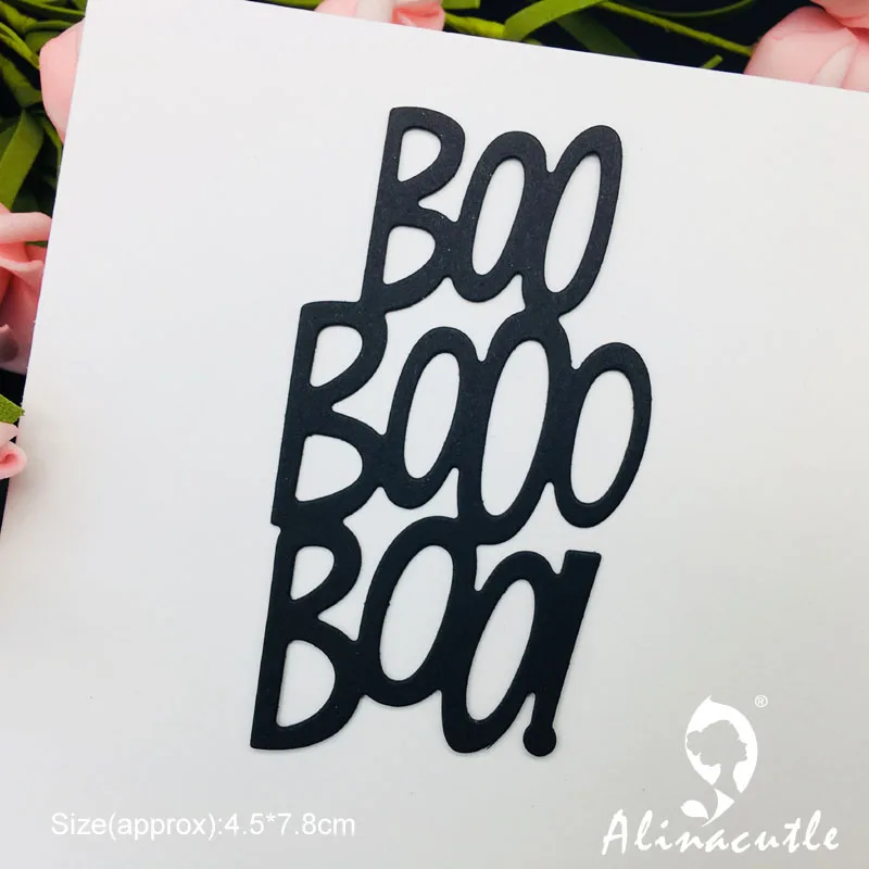 

Die Cut Metal Cutting die Happy Halloween Boo Scrapbooking Paper Craft Handmade Card Punch Art Cutter Die Cut Alinacutle