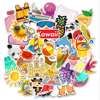 

50pcs Sunshine sandneach cartoon movie tv show funny decal scrapbooking diy phone laptop waterproof decoration paster accessory