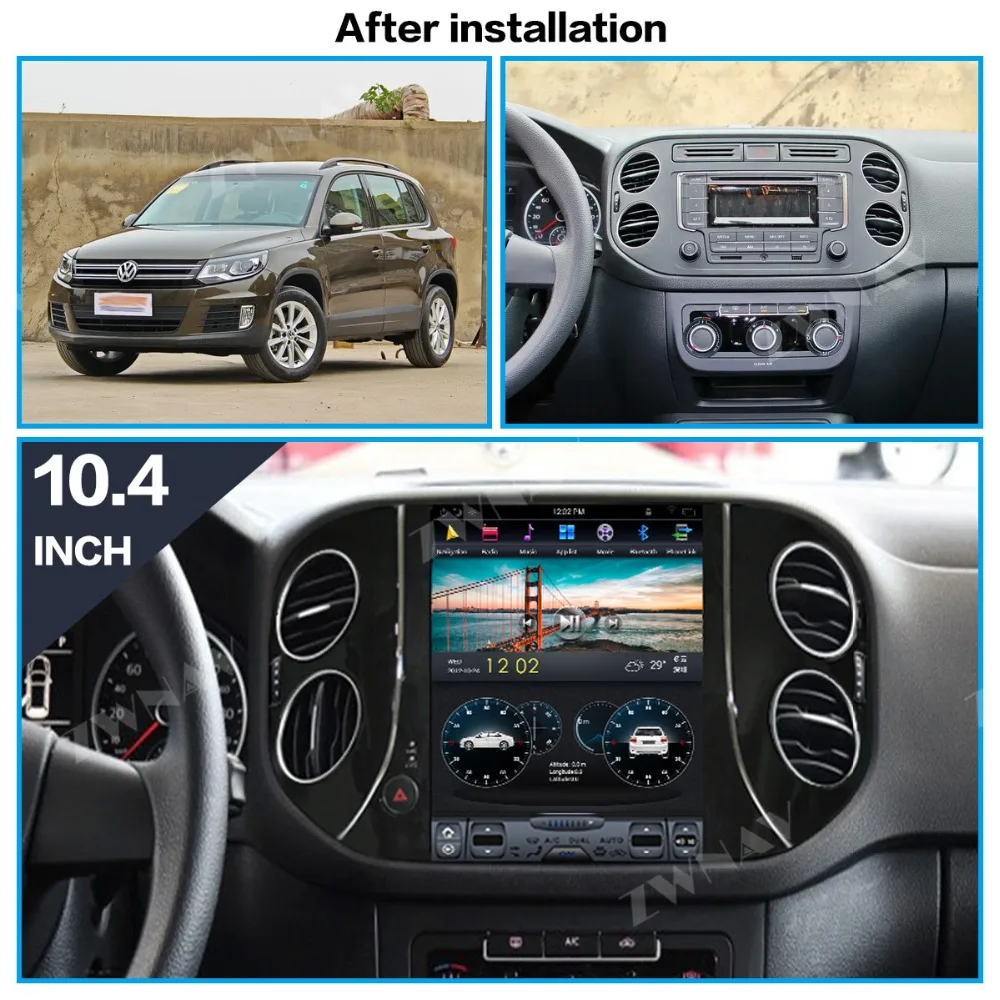 Flash Deal PX6 4GB RAM Tesla style Android 8.1 Car GPS Navigation For Volkswagen Tiguan 2007-2016 head unit multimedia radio tape recorder 5
