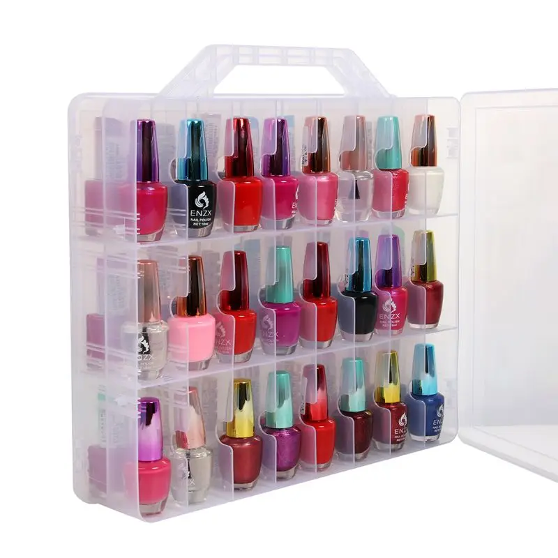 Universal Nail Polish Holder Organizer for 48 Bottles Adjustable Dividers Space