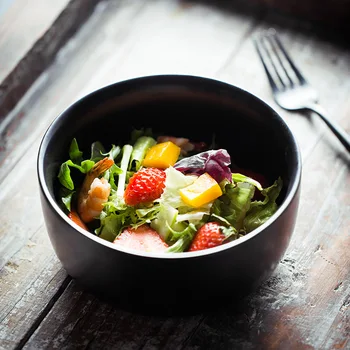 

2020 New Design Nordic 6Inch Matte Glazed Round Ceramic Salad Bowls Household Noodle Bowl Porcelain Reusable Tableware Soup Bowl
